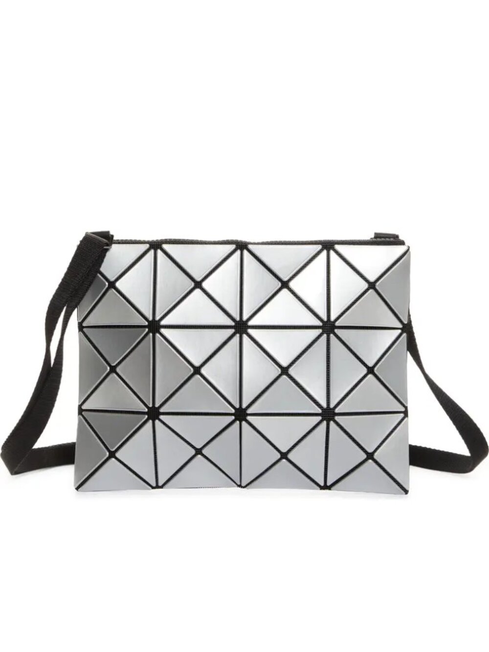 AUTHENTIC New BAO BAO Issey Miyake Lucent Crossbody Bag in Silver NWOT